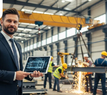 حساب تكاليف تطوير المصنع واستثمار الإعفاء من المقابل المالي في توسعة المنشأة.