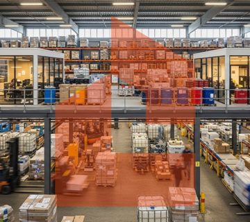 نظام ميزانين معدني لتوسعة المساحة التخزينية في المستودعات 