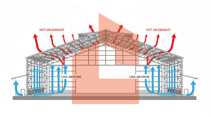 تهوية المستودعات والمصانع