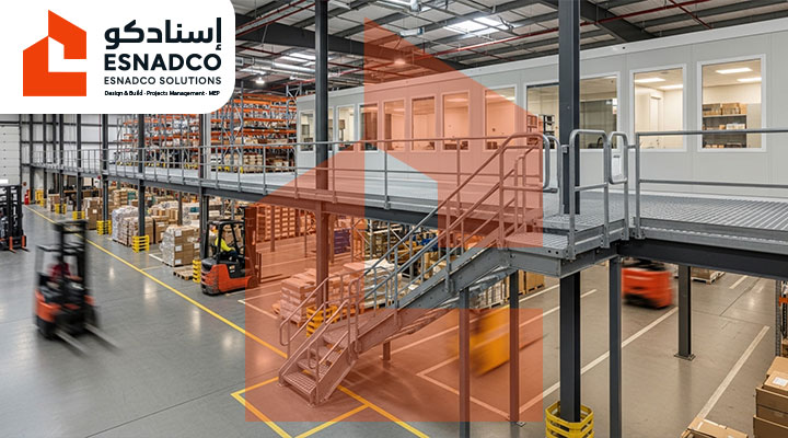 بناء طابق ميزانين حديد